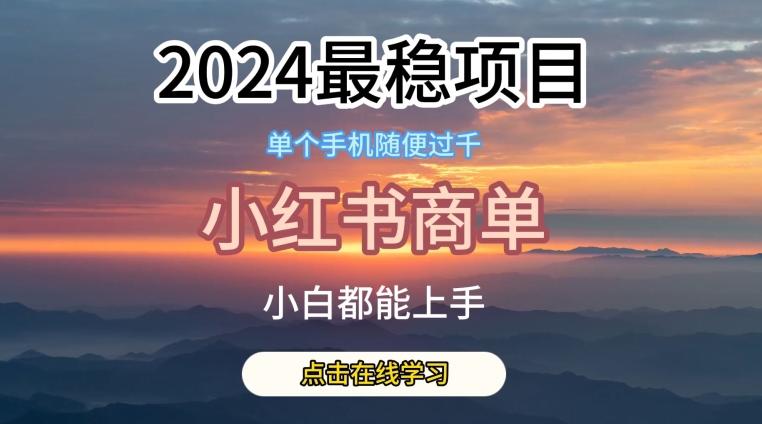 2024最稳蓝海项目，小红书商单项目，没有之一【揭秘】-金易项目网