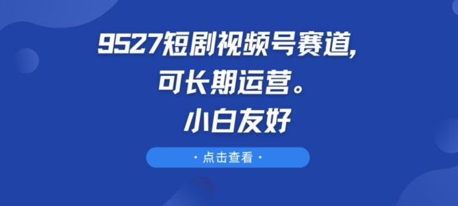 9527短剧视频号赛道，可长期运营，小白友好【揭秘】-金易项目网