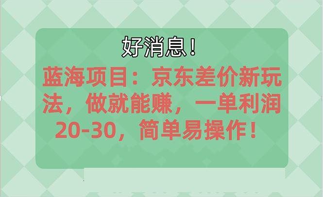 越早知道越能赚到钱的蓝海项目：京东大平台操作，一单利润20-30，简单...-金易项目网