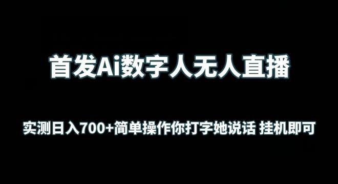 首发Ai数字人无人直播，实测日入700+无脑操作 你打字她说话挂机即可【揭秘】-金易项目网