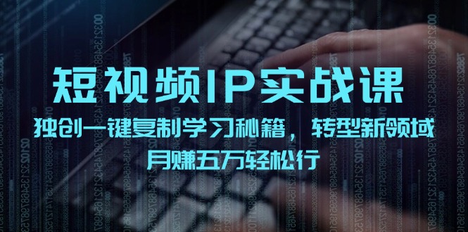 短视频IP实战课，独创一键复制学习秘籍，转战新领域，月赚五万轻松行-金易项目网