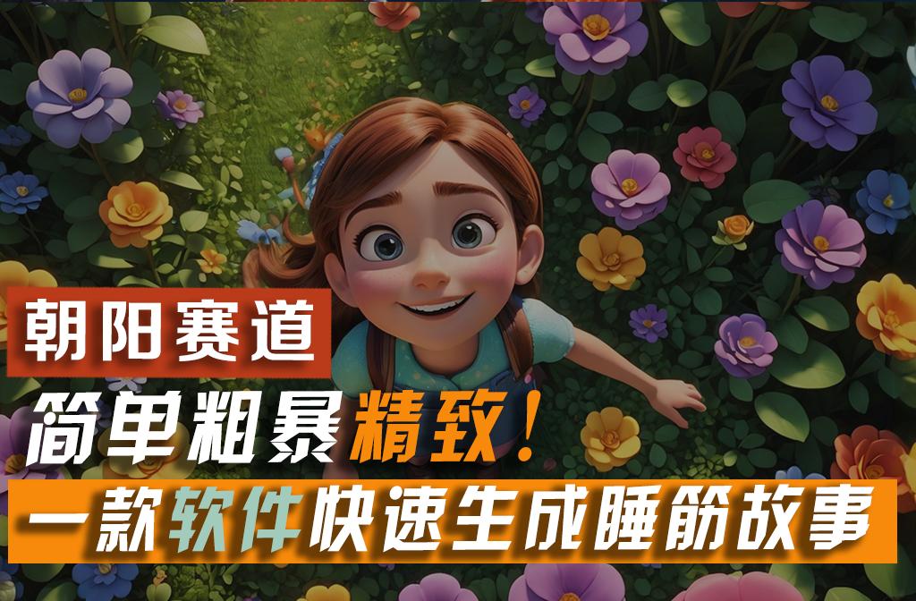 利用一款软件5分钟一条爆款睡筋故事，简单粗暴精致！小白月入2w+-金易项目网