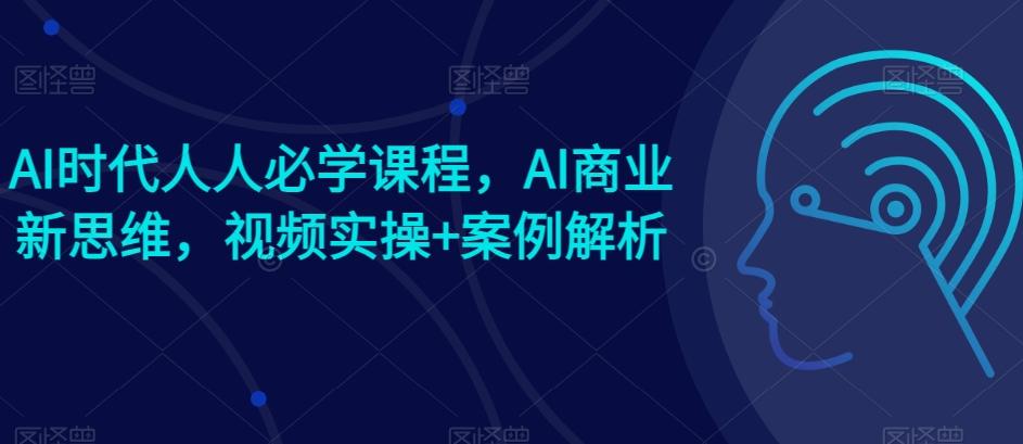 AI时代人人必学课程，AI商业新思维，视频实操+案例解析【赠AI商业爆款案例】-金易项目网