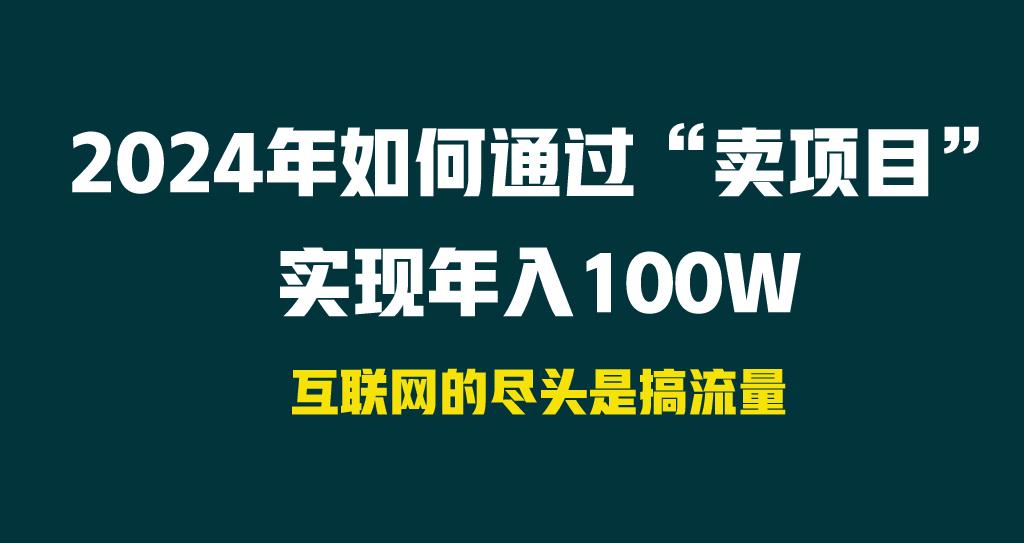 2024年如何通过“卖项目”实现年入100W-金易项目网