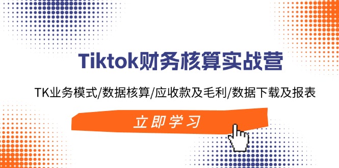 Tiktok财务核算实战营：TK业务模式/数据核算/应收款及毛利/数据下载及报表-金易项目网
