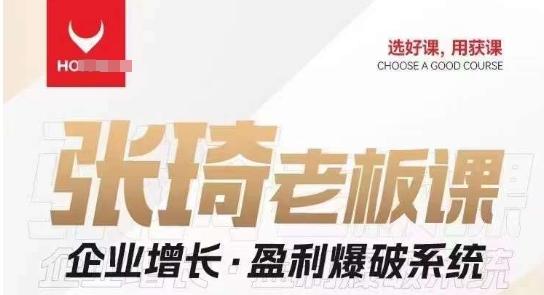 【组合课】张琦张琦老板企业增长·盈利爆破系统（直播专享）-金易项目网