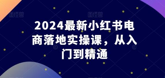 2024最新小红书电商落地实操课，从入门到精通-金易项目网