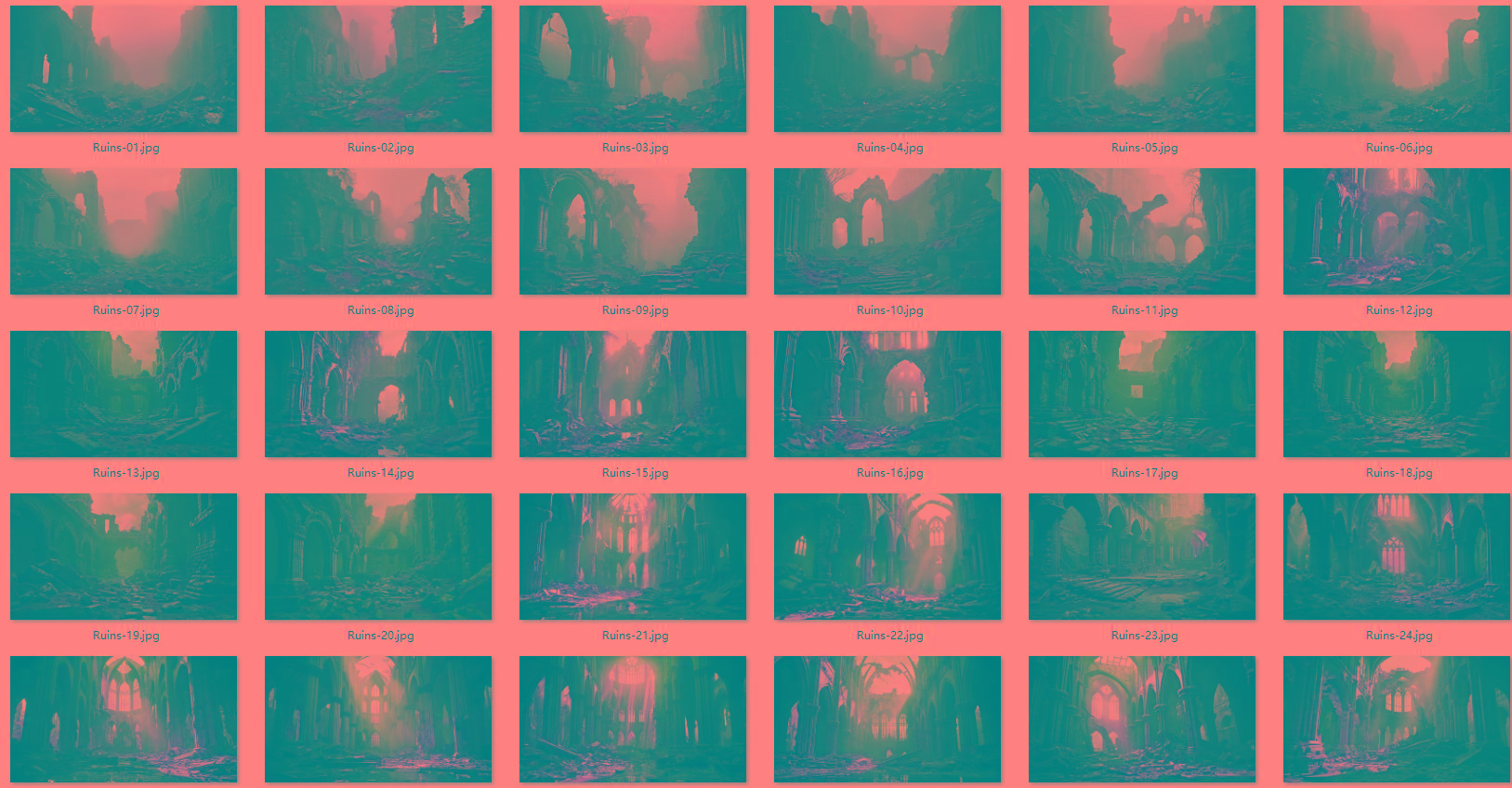 1600张科幻外星恐怖战争废墟环境背景 5K高清图片素材-金易项目网