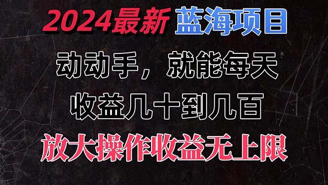 有手就行的2024全新蓝海项目，每天1小时收益几十到几百，可放大操作收…-金易项目网