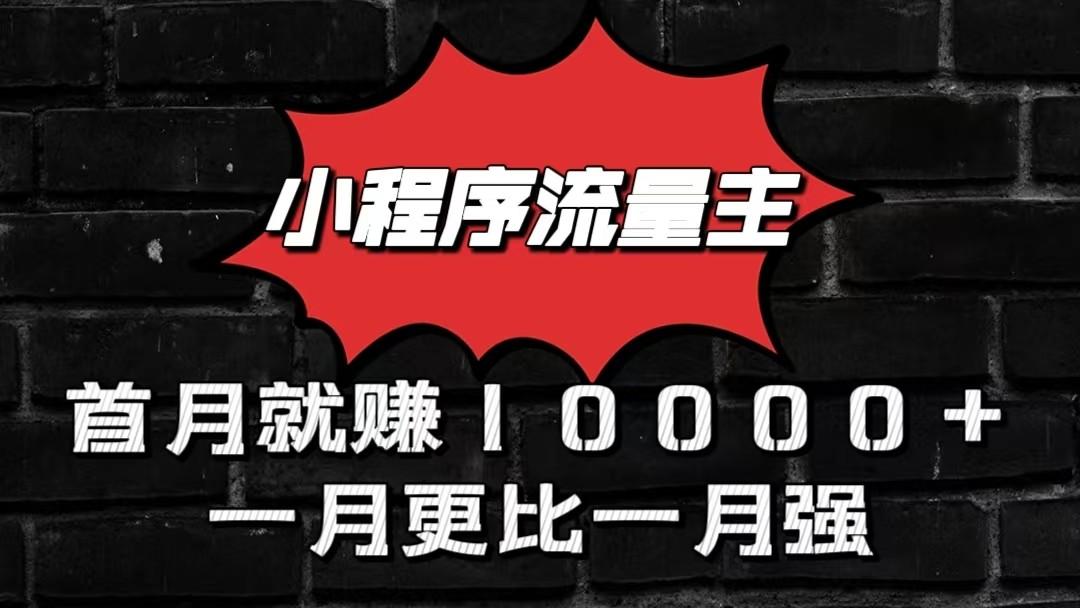 小程序流量主首月就赚10000+，一月更比一月强！小本创业首选-金易项目网