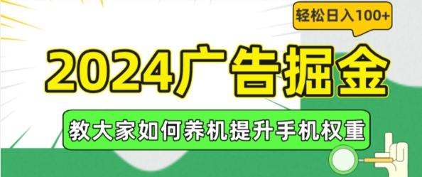 2024广告掘金，教大家如何养机提升手机权重，轻松日入100+【揭秘】-金易项目网