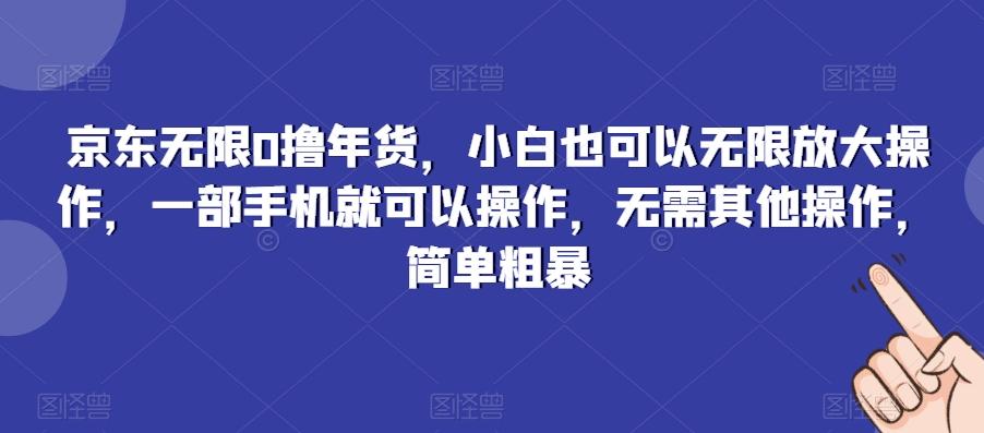 京东无限0撸年货，小白也可以无限放大操作，一部手机就可以操作，无需其他操作，简单粗暴-金易项目网