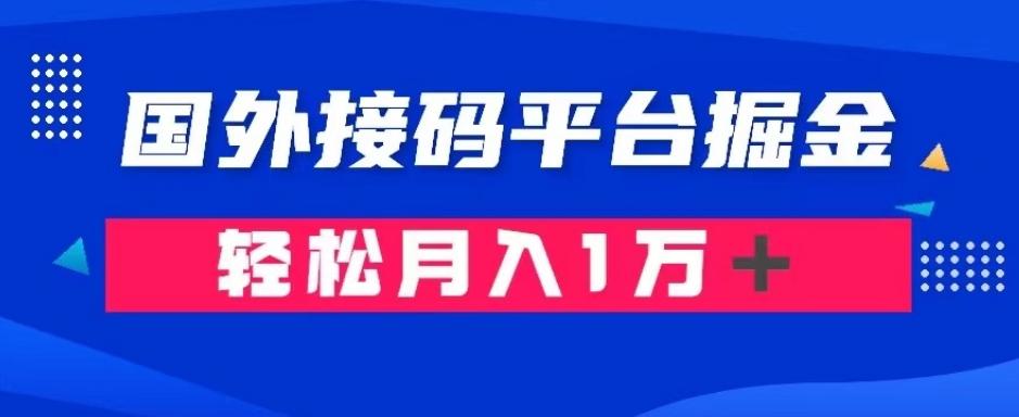 通过国外接码平台掘金：成本1.3，利润10＋，轻松月入1万＋【揭秘】-金易项目网