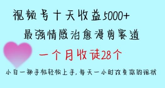 十天收益5000+，多平台捞金，视频号情感治愈漫剪，一个月收徒28个，小白一部手机轻松上手【揭秘】-金易项目网