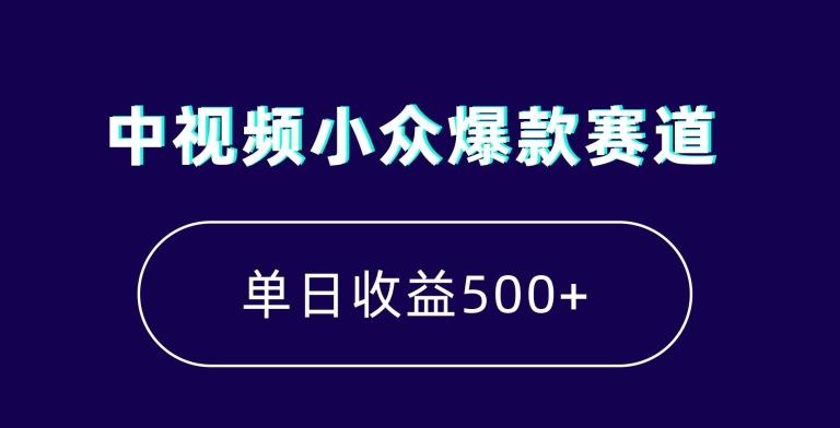 中视频小众爆款赛道，7天涨粉5万+，小白也能无脑操作，轻松月入上万【揭秘】-金易项目网