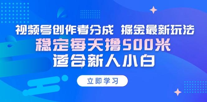 【蓝海项目】视频号创作者分成 掘金最新玩法 稳定每天撸500米 适合新人小白-金易项目网