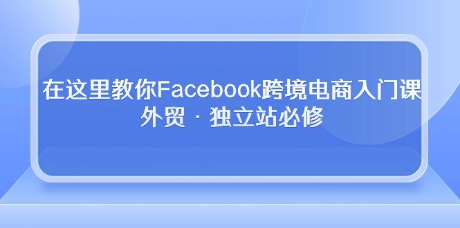 在这里教你Facebook跨境电商入门课，外贸·独立站必修-金易项目网