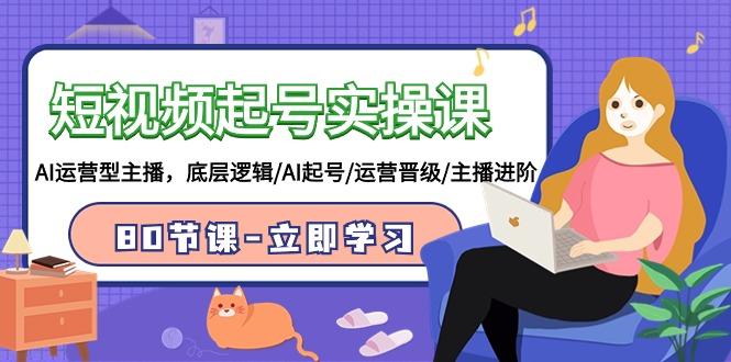 (9470期)短视频起号实操课，AI运营型主播，底层逻辑/AI起号/运营晋级/主播进阶/80节-金易项目网