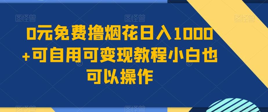 0元免费撸烟花日入1000+可自用可变现教程小白也可以操作，永久免费更新链接-金易项目网