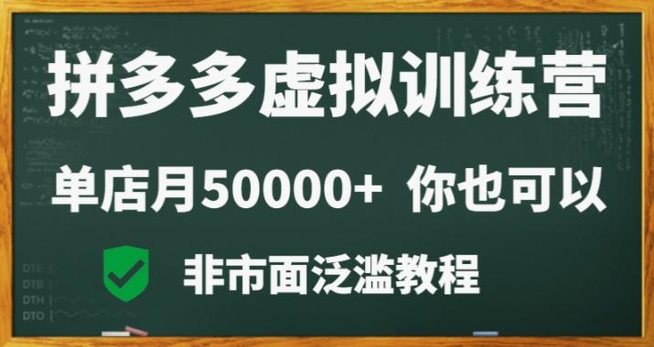 拼多多虚拟电商训练营月入30000+你也行，暴利稳定长久，副业首选-金易项目网