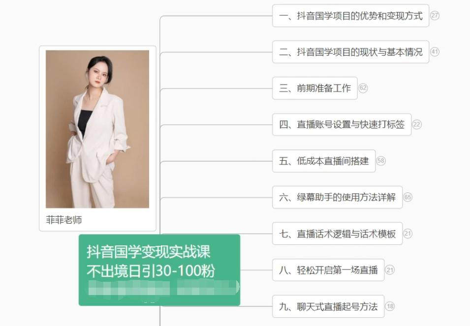 抖音国学变现项目：不出境日引30-100粉实战课程-金易项目网