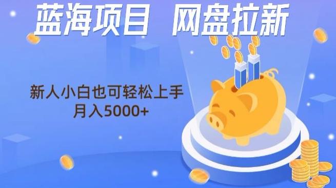 蓝海项目网盘拉新，新人小白也可操作，每月收入5000+-金易项目网