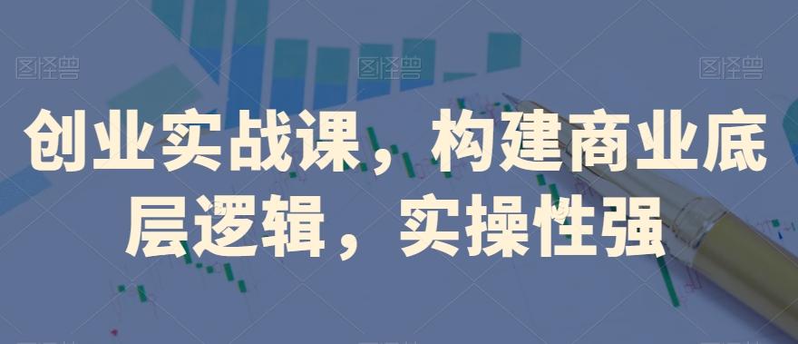 创业实战课，​构建商业底层逻辑，实操性强-金易项目网