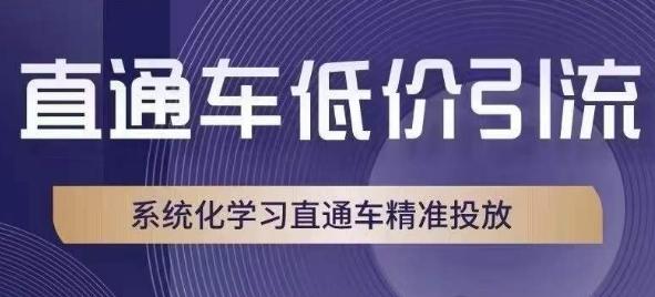直通车低价引流课，系统化学习直通车精准投放-金易项目网