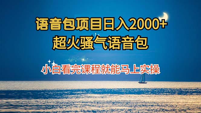 语音包项目 日入2000+ 超火骚气语音包小白看完课程就能马上实操-金易项目网