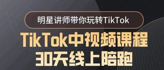 TikTok中视频课程30天线上陪跑，明星讲师带你玩转TikTok-金易项目网