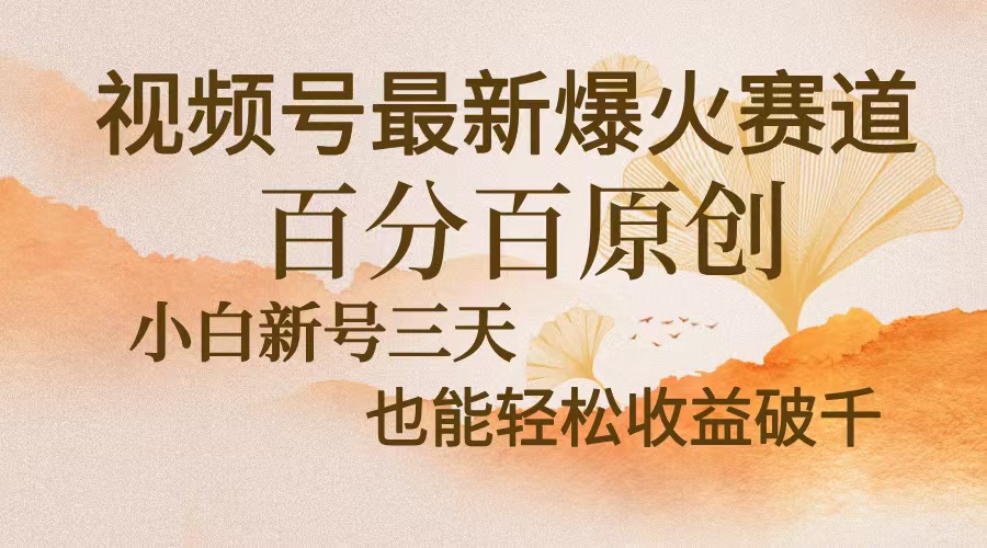 视频号最新爆火赛道，中老年粉深信不疑，百分百原创，新号三天收益轻松…-金易项目网