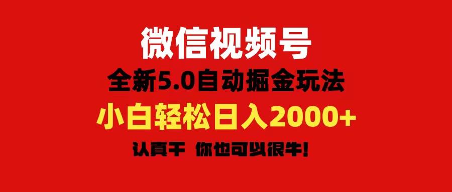 微信视频号变现，5.0全新自动掘金玩法，日入利润2000+有手就行-金易项目网