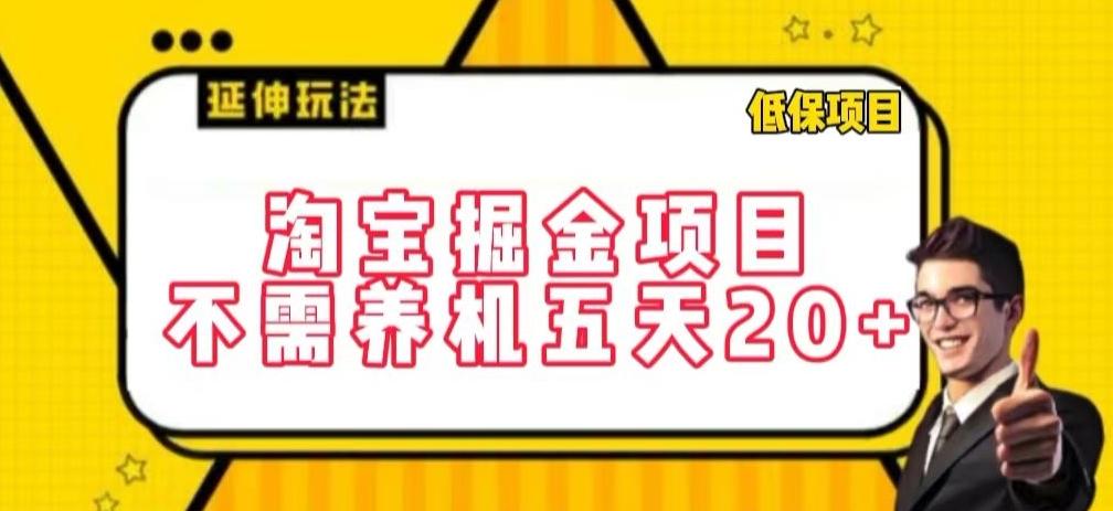淘宝掘金项目，不需养机，五天20+，每天只需要花三四个小时【揭秘】-金易项目网