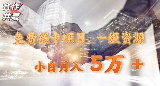 免费送卡项目，一级资源，小白月入5万+-金易项目网