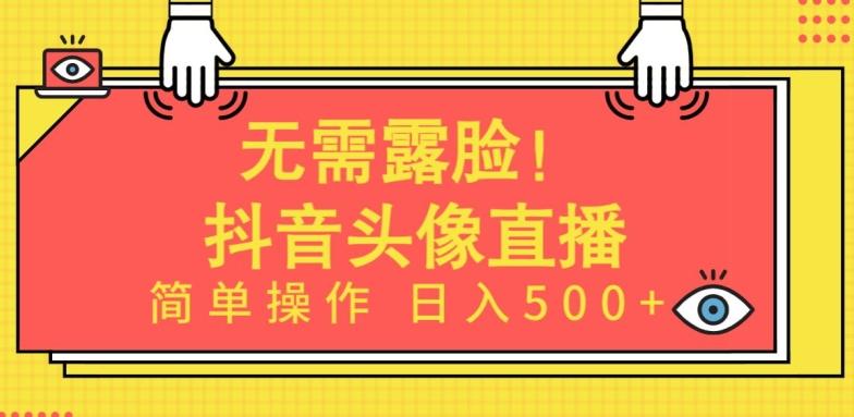 无需露脸，Ai头像直播项目，简单操作日入500+【揭秘】-金易项目网