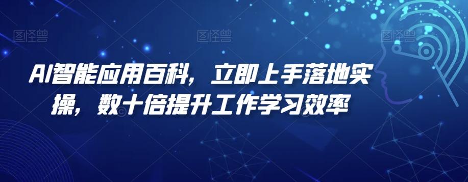 AI智能应用百科，​立即上手落地实操，数十倍提升工作学习效率-金易项目网