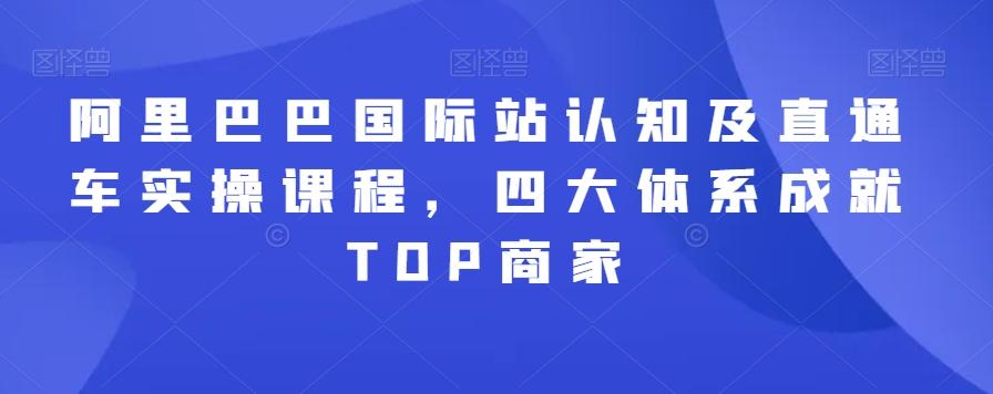 阿里巴巴国际站认知及直通车实操课程，四大体系成就TOP商家-金易项目网