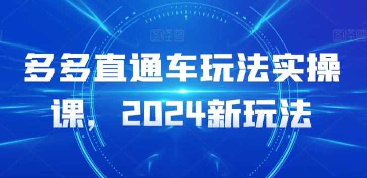 多多直通车玩法实操课，2024新玩法-金易项目网