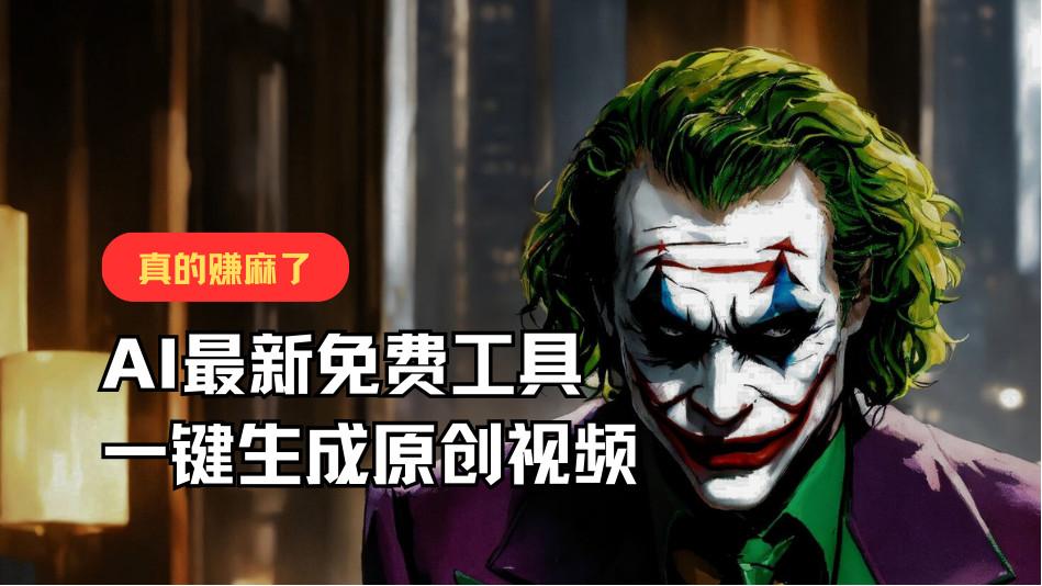 最新免费AI工具，一键生成原创视频，佛系搬运，轻松月入10000+！-金易项目网