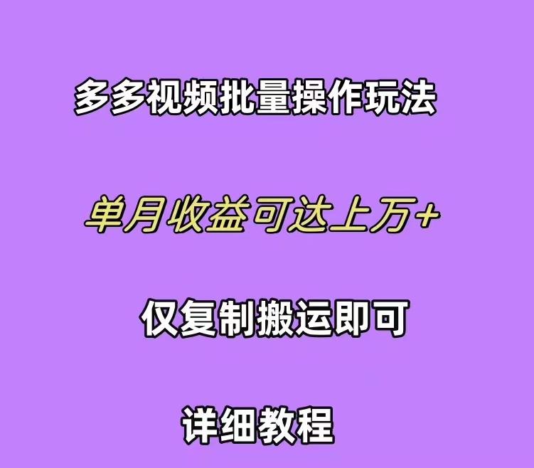 (10029期)拼多多视频带货快速过爆款选品教程 每天轻轻松松赚取三位数佣金 小白必…-金易项目网