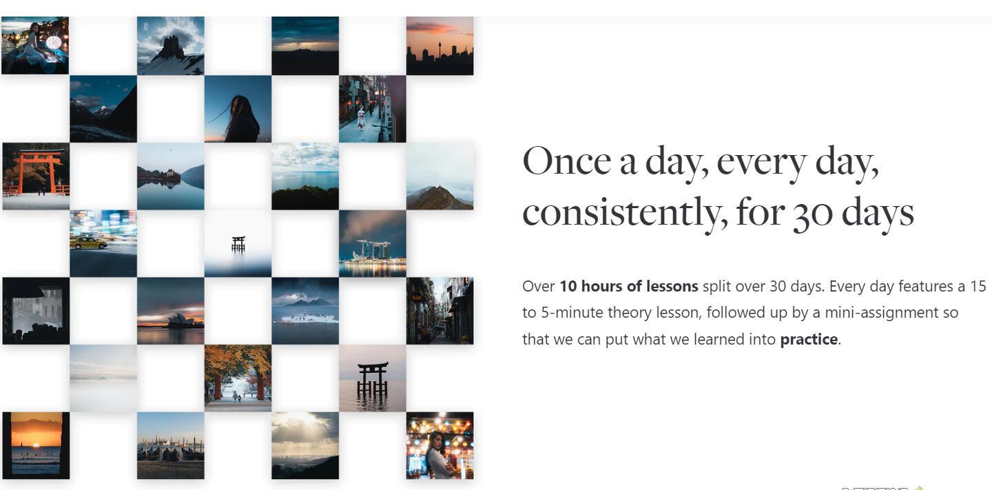 网红摄影师Pat Kay – 30天摄影基础知识加速器教程-30节课-中英字幕-金易项目网