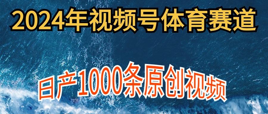 (9810期)2024年体育赛道视频号，新手轻松操作， 日产1000条原创视频,多账号多撸分成-金易项目网