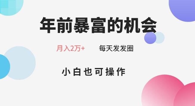 年前暴富的机会，朋友圈卖春联月入2万+，小白也可操作-金易项目网