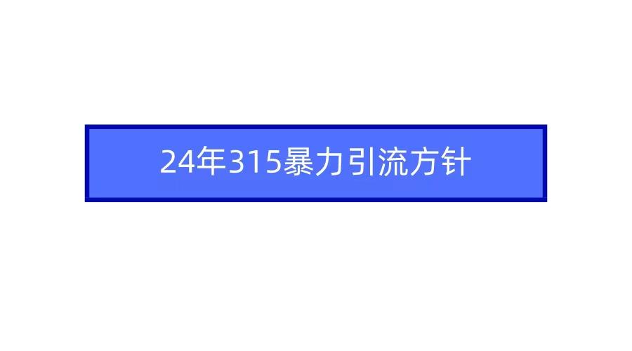 2024年自媒体爆款视频制作，快速涨粉暴力引流方针！-金易项目网