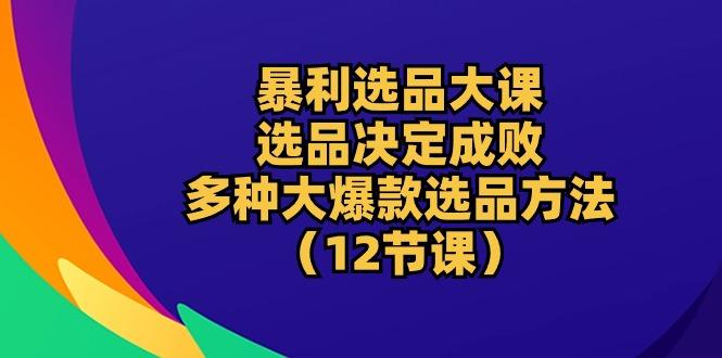 暴利 选品大课：选品决定成败，教你多种大爆款选品方法(12节课-金易项目网