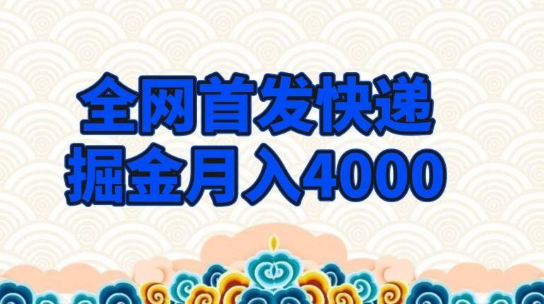 全网首发快递掘金月入4000，超低门槛的项目，只要会购物即可-金易项目网