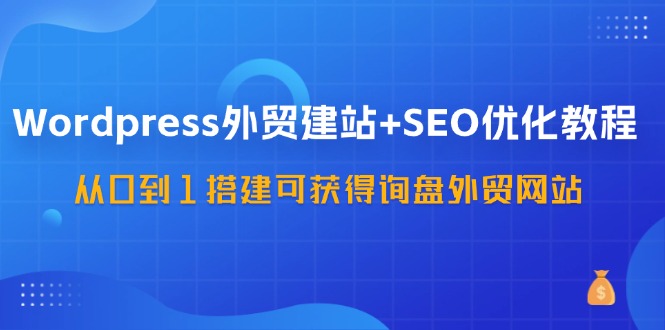 WordPress外贸建站+SEO优化教程，从0到1搭建可获得询盘外贸网站(57节课)-金易项目网