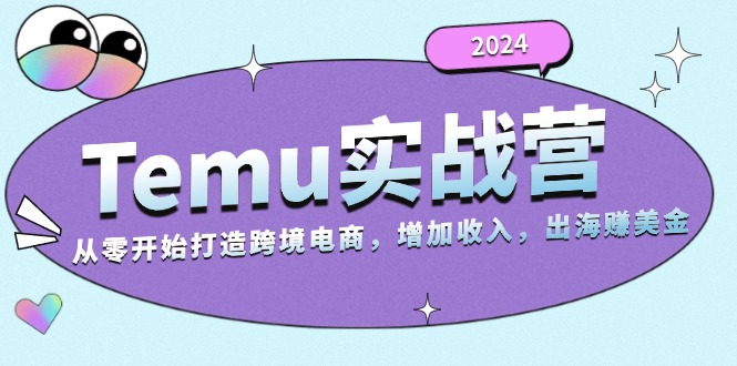 2024Temu实战营：从零开始打造跨境电商，增加收入，出海赚美金-金易项目网