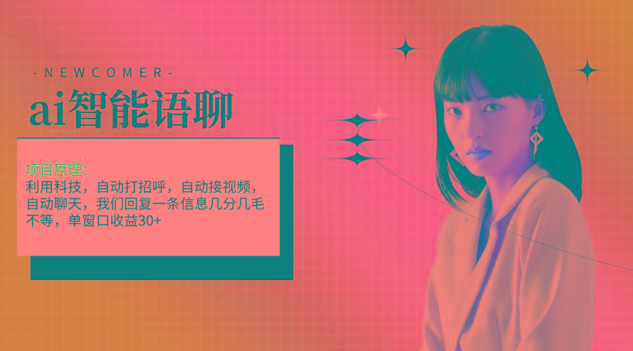 ai智能语聊，单窗口30+单机500+，无脑干！！！-金易项目网