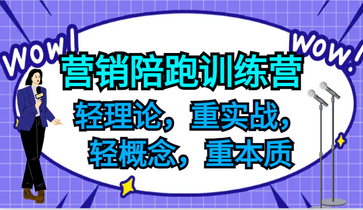营销陪跑训练营，轻理论，重实战，轻概念，重本质，适合中小企业和初创企业的老板-金易项目网